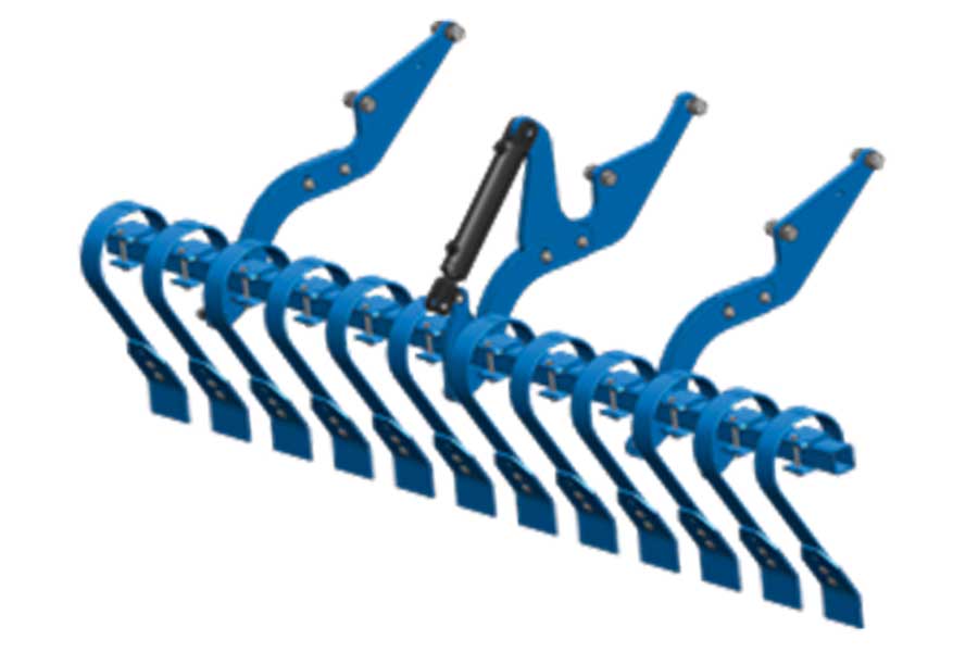 Planierzinkenfeld der LEMKEN Rubin 10 MR-TF Planierzinkenfeld der LEMKEN Rubin 10 MR-TF