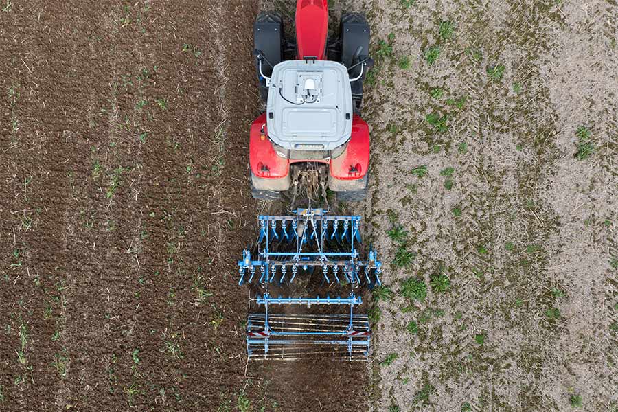 Scheibenanordnung der LEMKEN Rubin 10 MR TF Luftansicht Scheibenanordnung der LEMKEN Rubin 10 MR TF Luftansicht